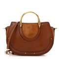 Calfskin Suede Medium Pixie Shoulder Bag Saffron Red