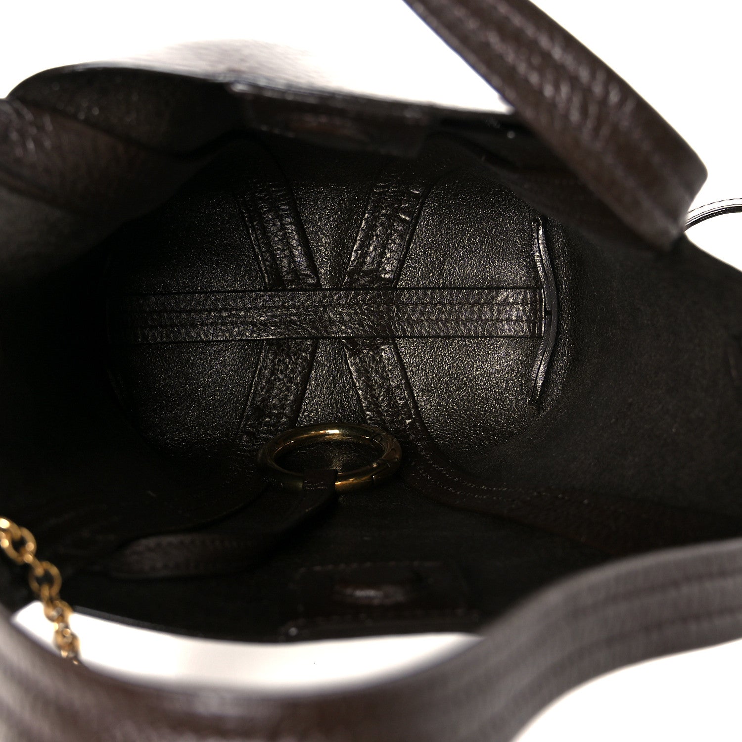 Grained Calfskin Small Spin Tote Kohl Brown