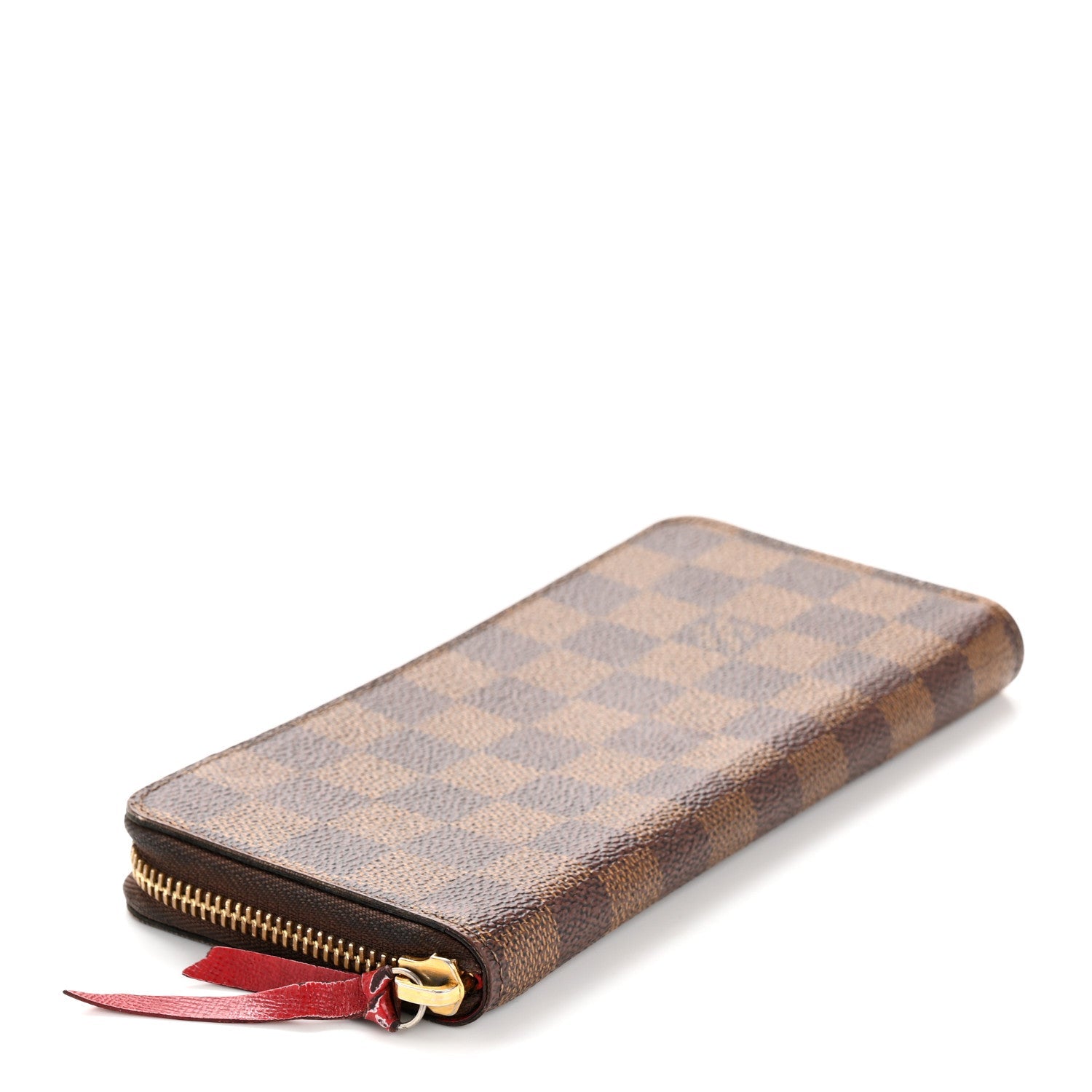 Damier Ebene Clemence Wallet Cherry