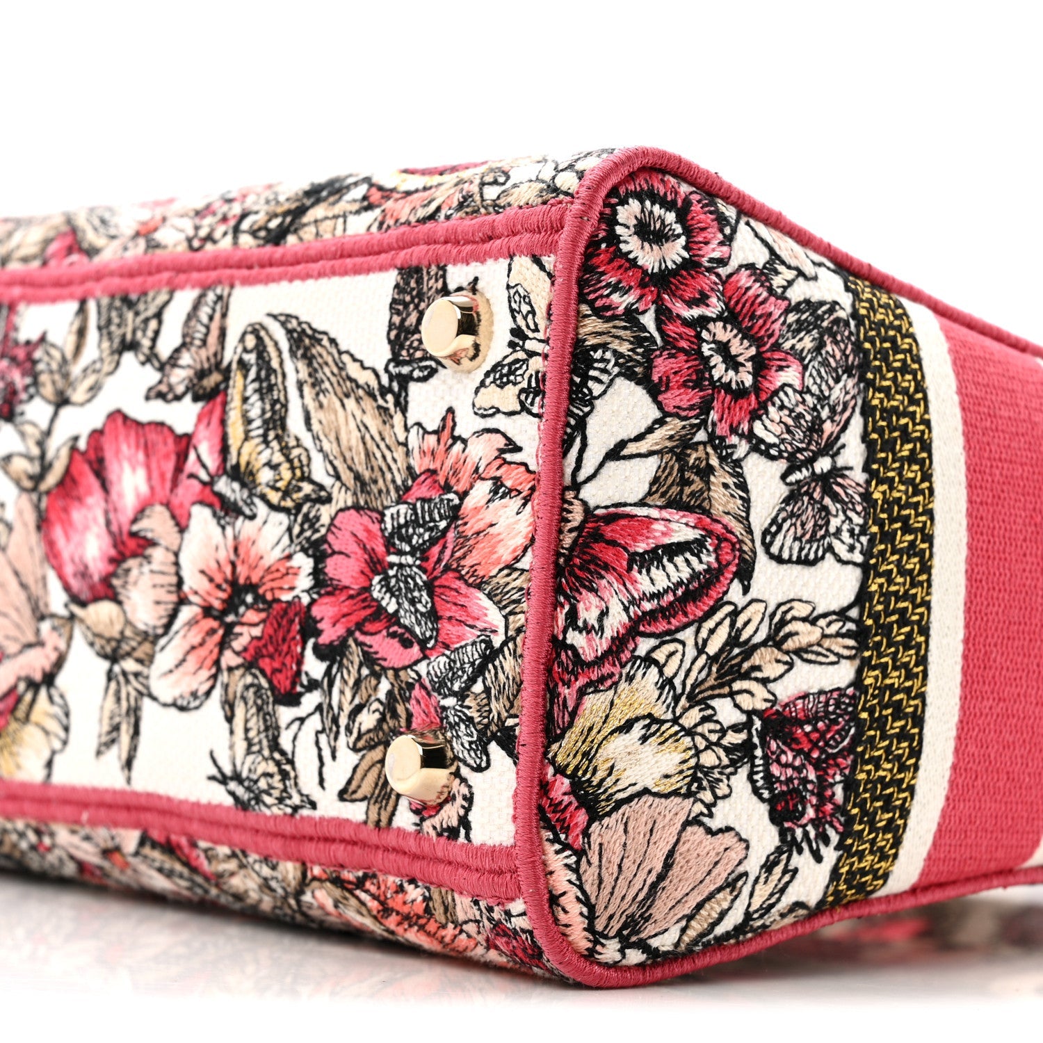 Canvas Embroidered Butterfly Print Medium Lady D-Lite  Multicolor