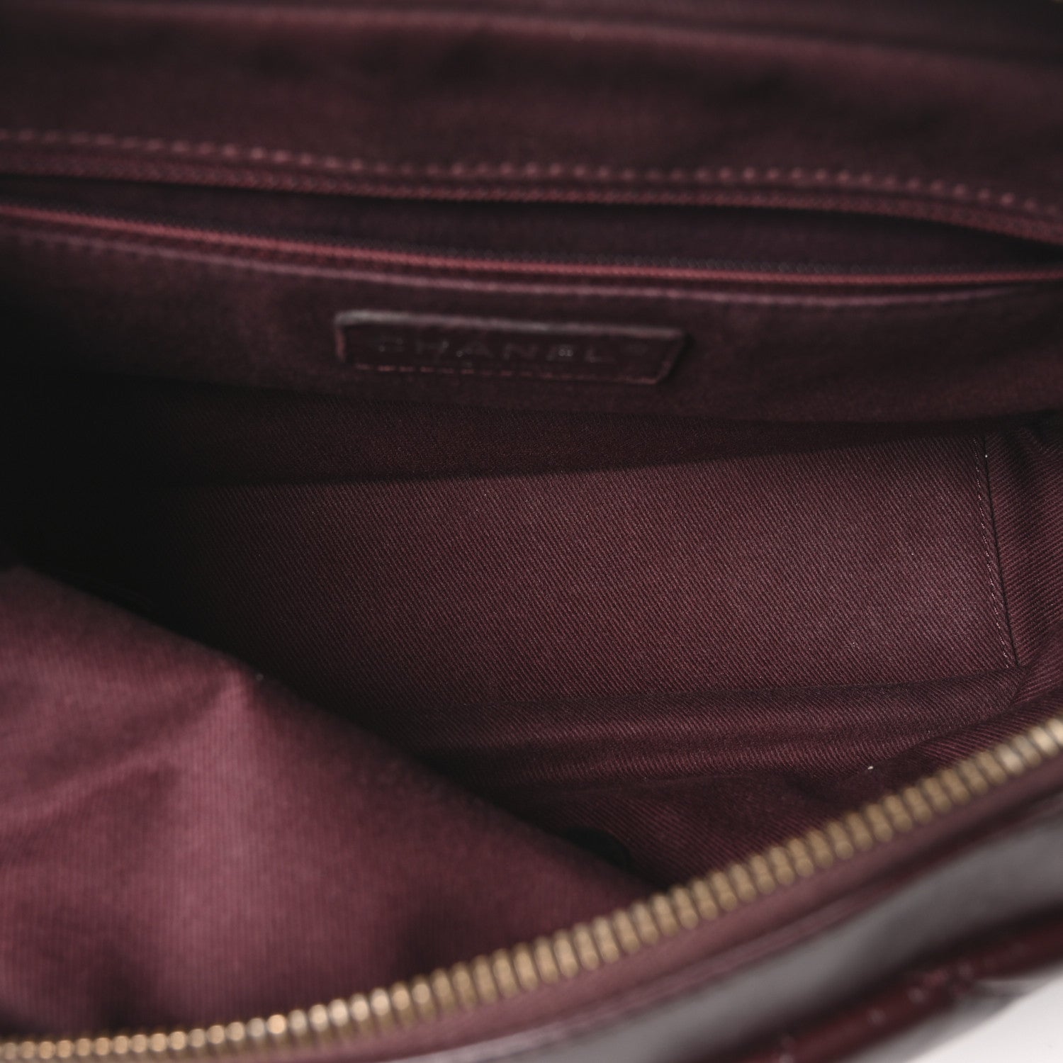 Aged Calfskin Medium New Portobello Flap Burgundy