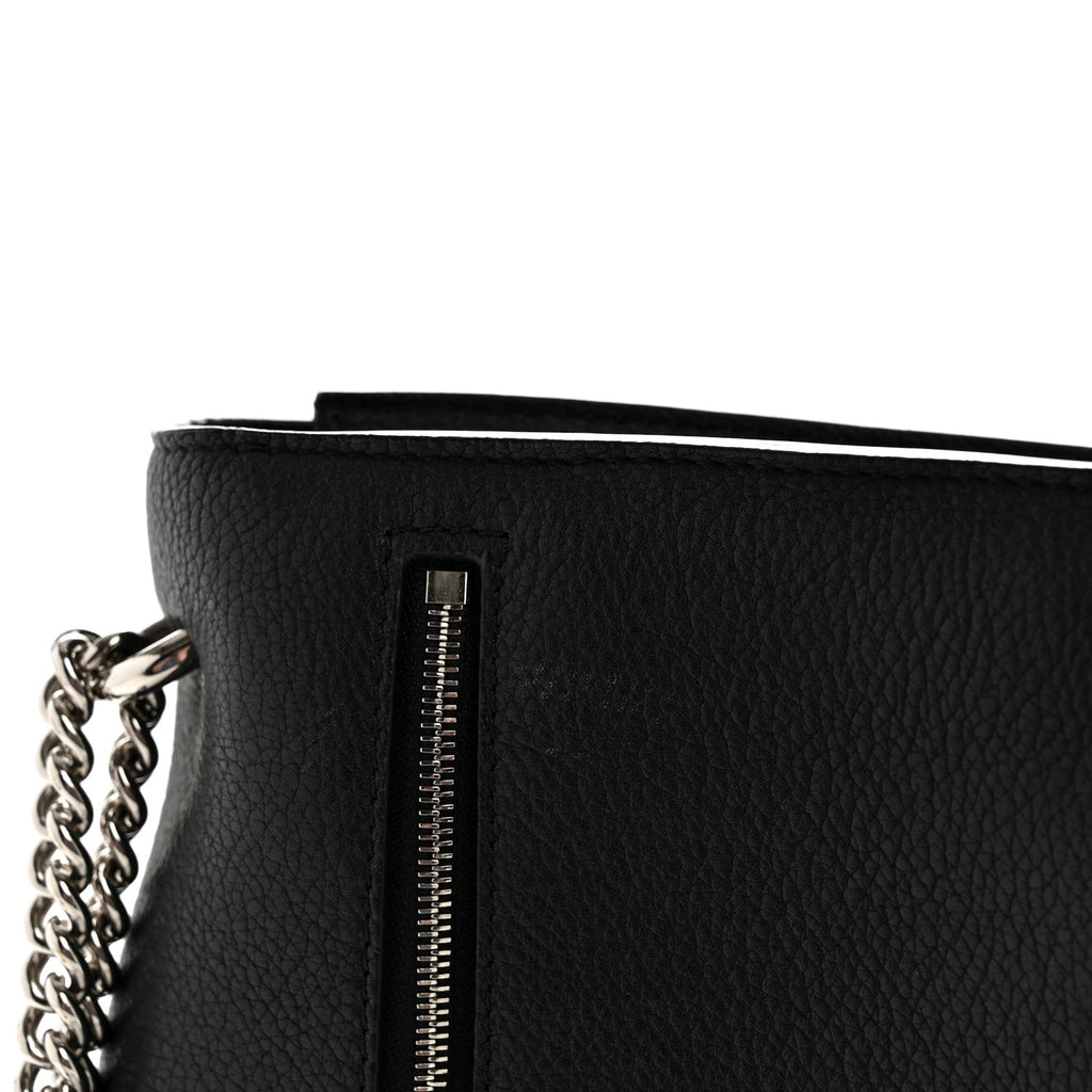Soft Calfskin My Lockme Chain Bag BB Black