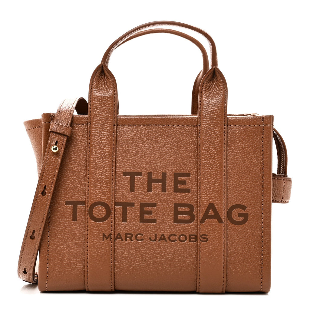 Grained Calfskin Small The Tote Bag Argan Oil