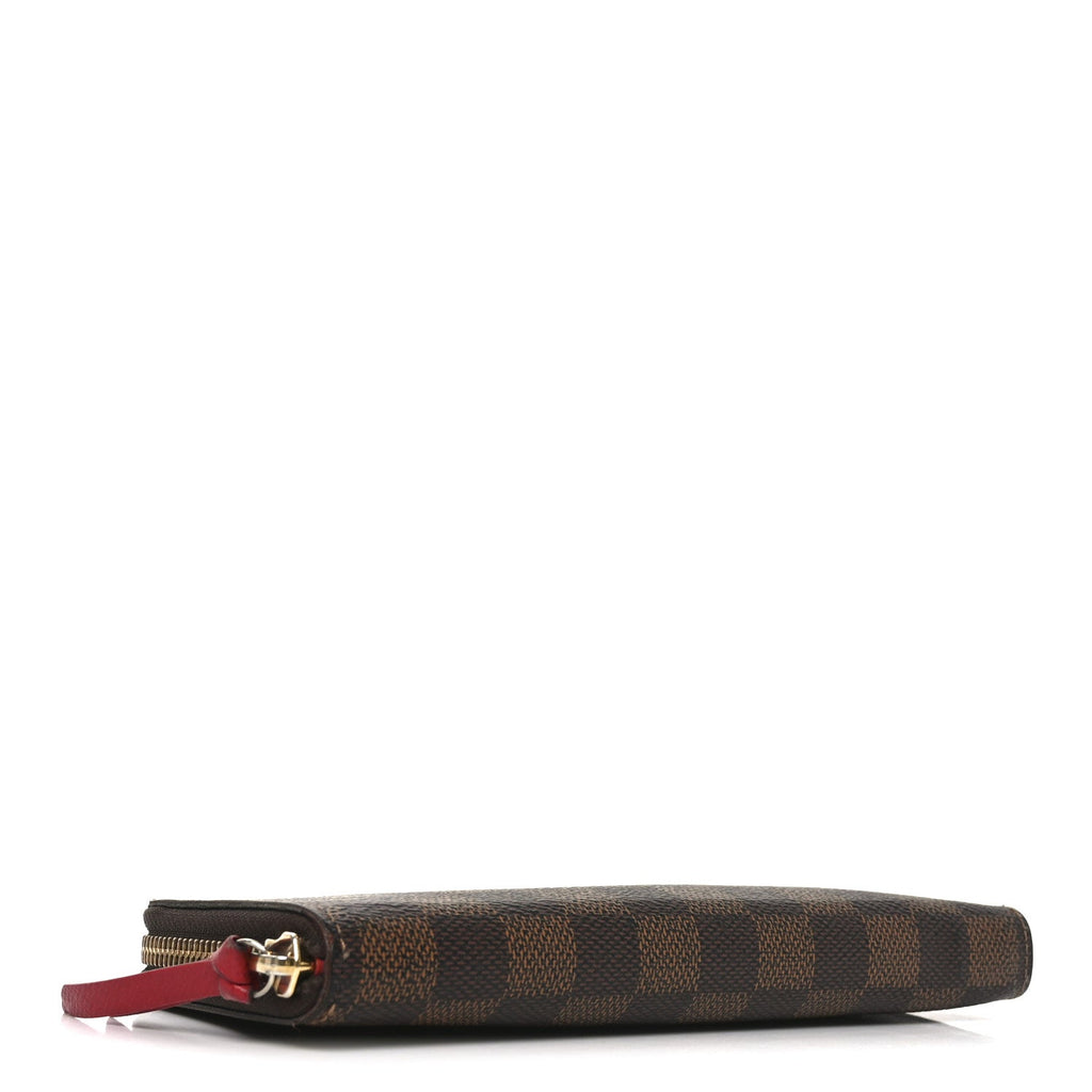Damier Ebene Clemence Wallet Cherry