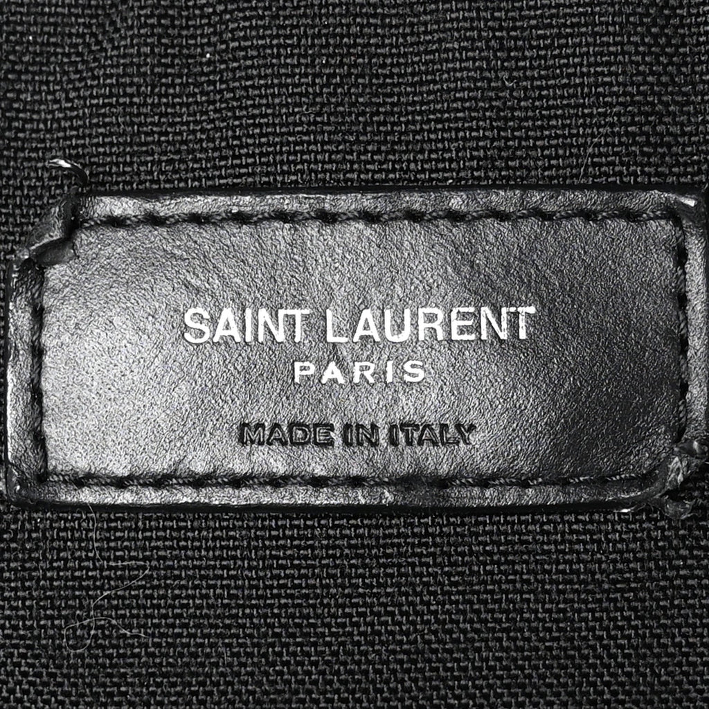 Canvas Signature Embroidered City Backpack Black