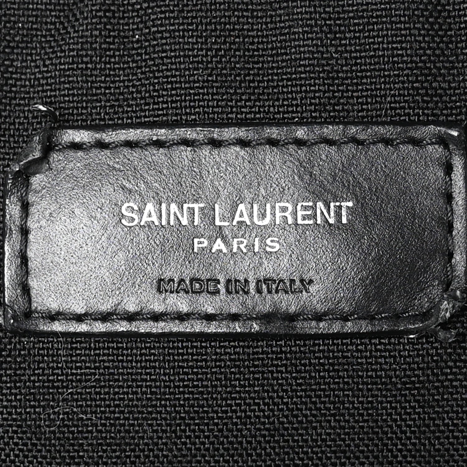 Canvas Signature Embroidered City Backpack Black