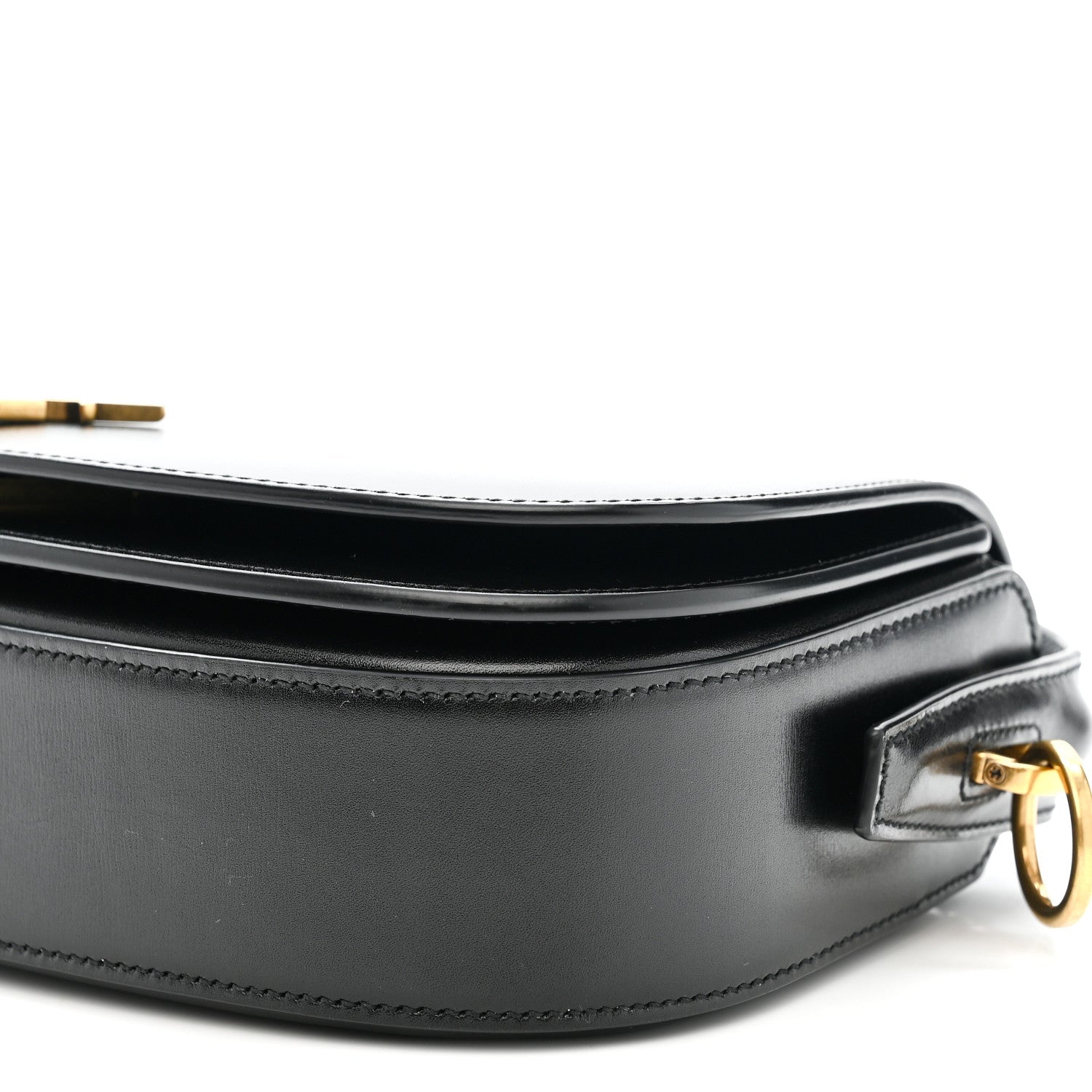 Box Calfskin Voltaire Top Handle Crossbody Bag Black