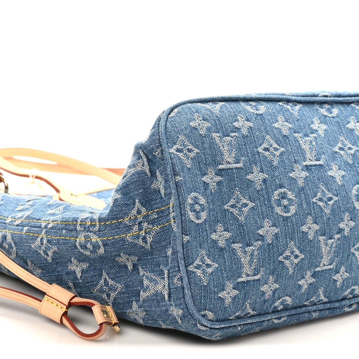 Monogram Denim Neo Neverfull MM Blue