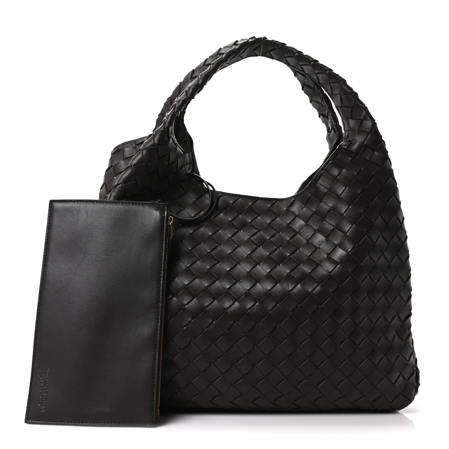 Nappa Intrecciato Large Campana Shoulder Bag Fondant