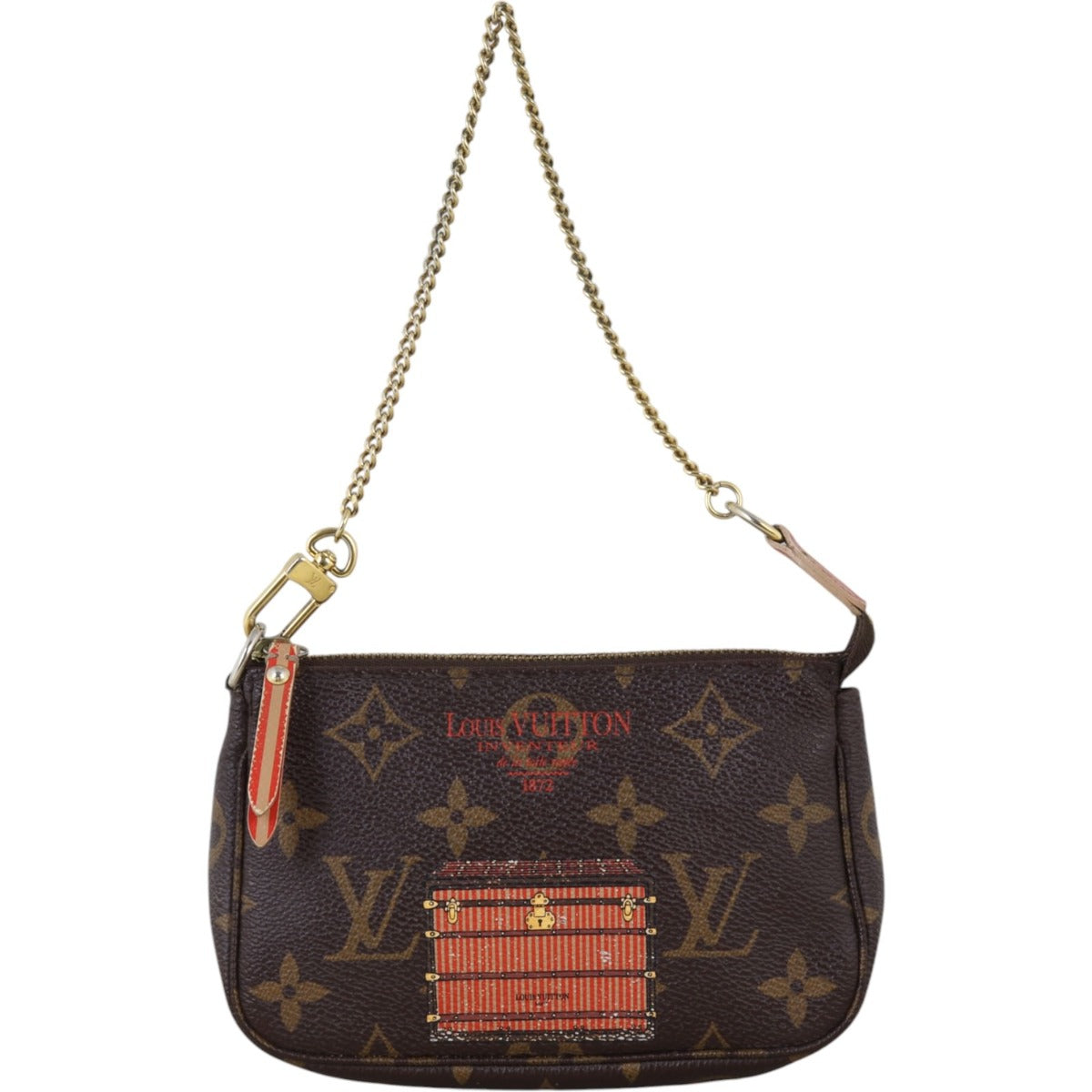 Louis Vuitton Mini Pochette Accessoires Monogram Inventuer Trunks & Locks