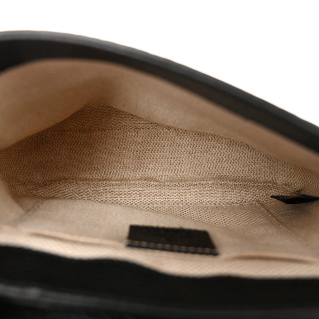Pebbled Calfskin Small Soho Flap Crossbody Black