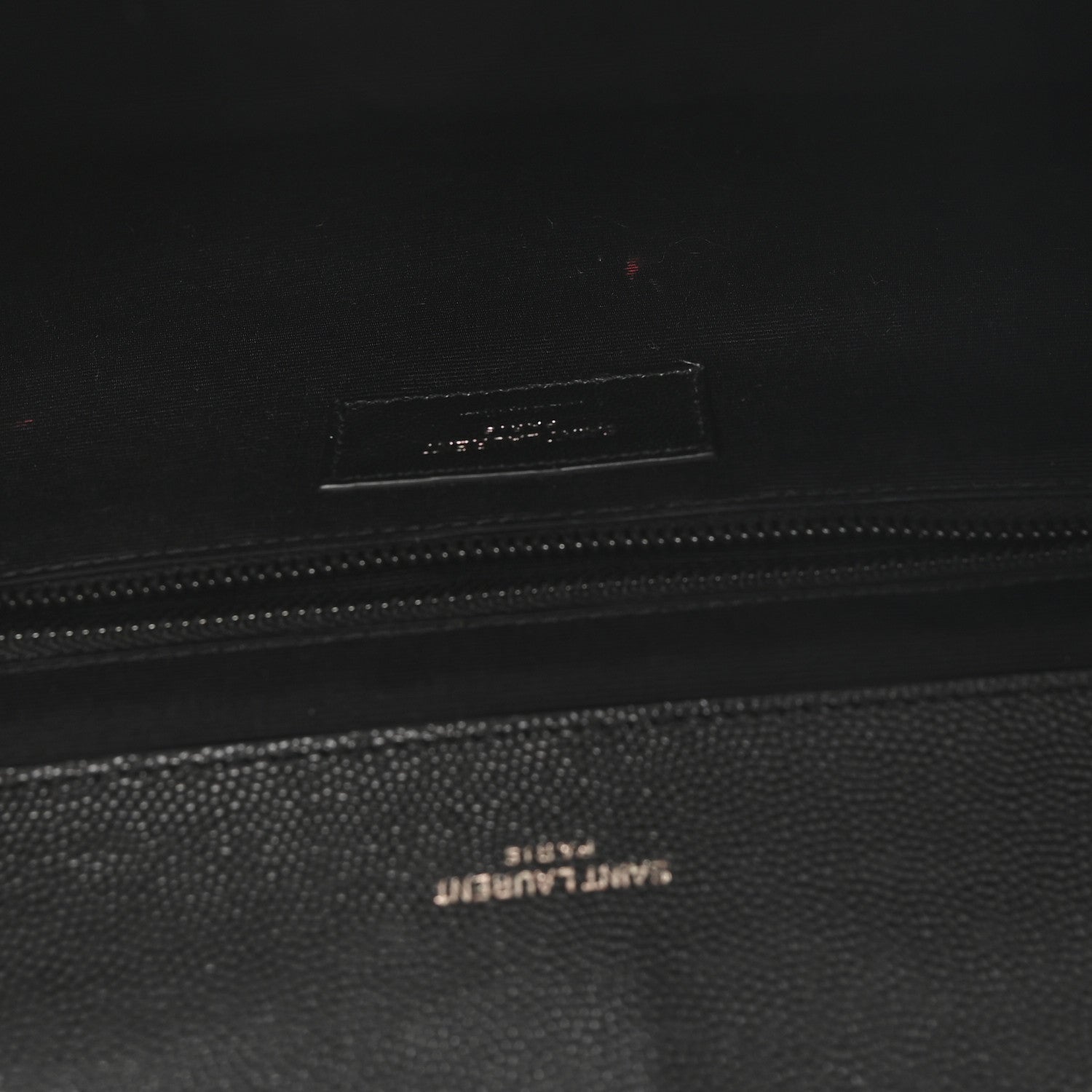 Grain De Poudre Textured Mixed Matelasse Large Triquilt Monogram Monochrome Satchel Black