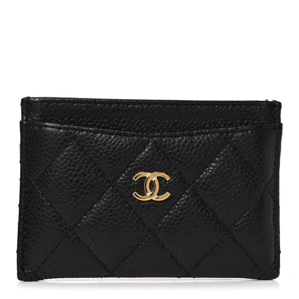 Caviar Quilted  Holder Black