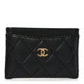 Caviar Quilted  Holder Black