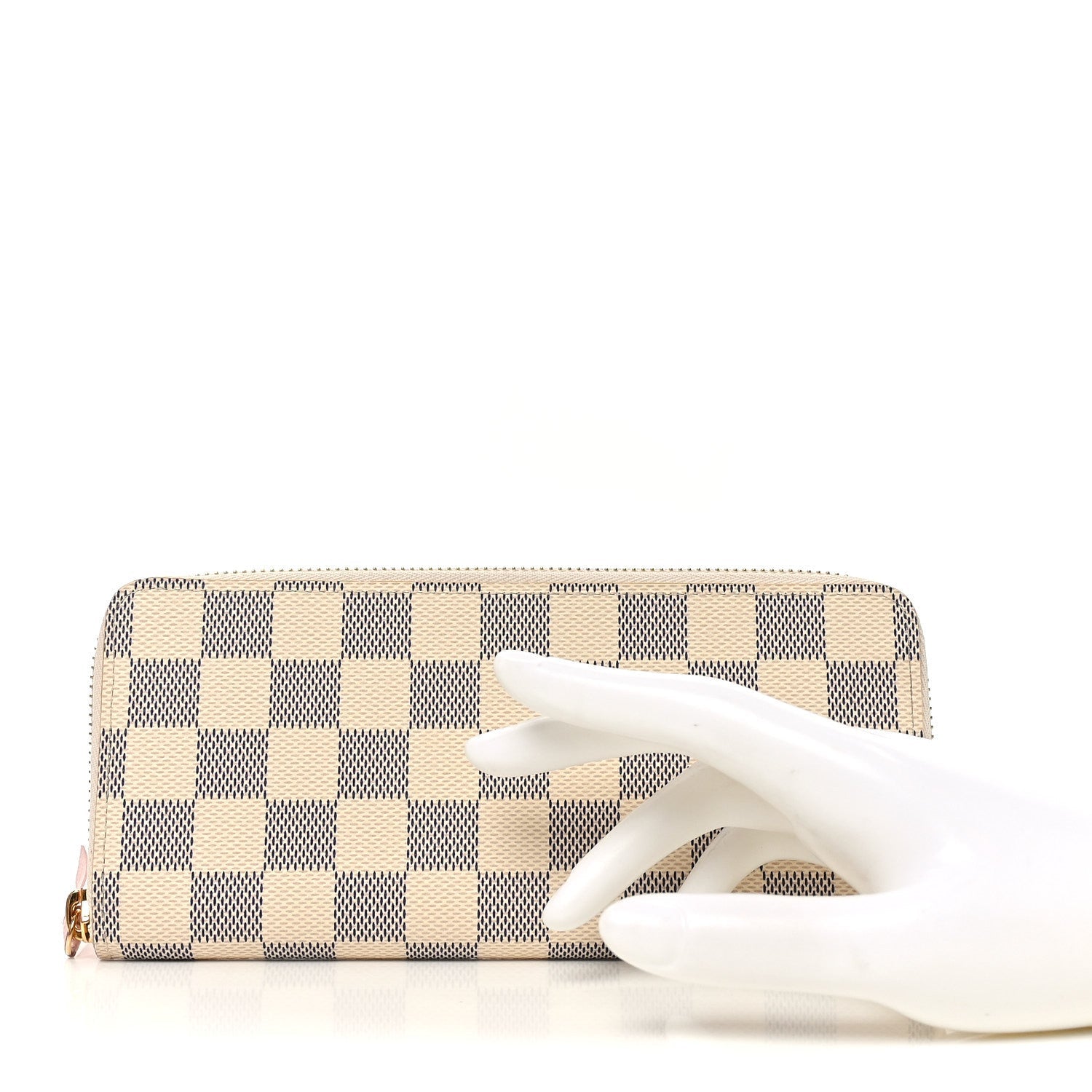 Damier Azur Clemence Wallet Rose Ballerine
