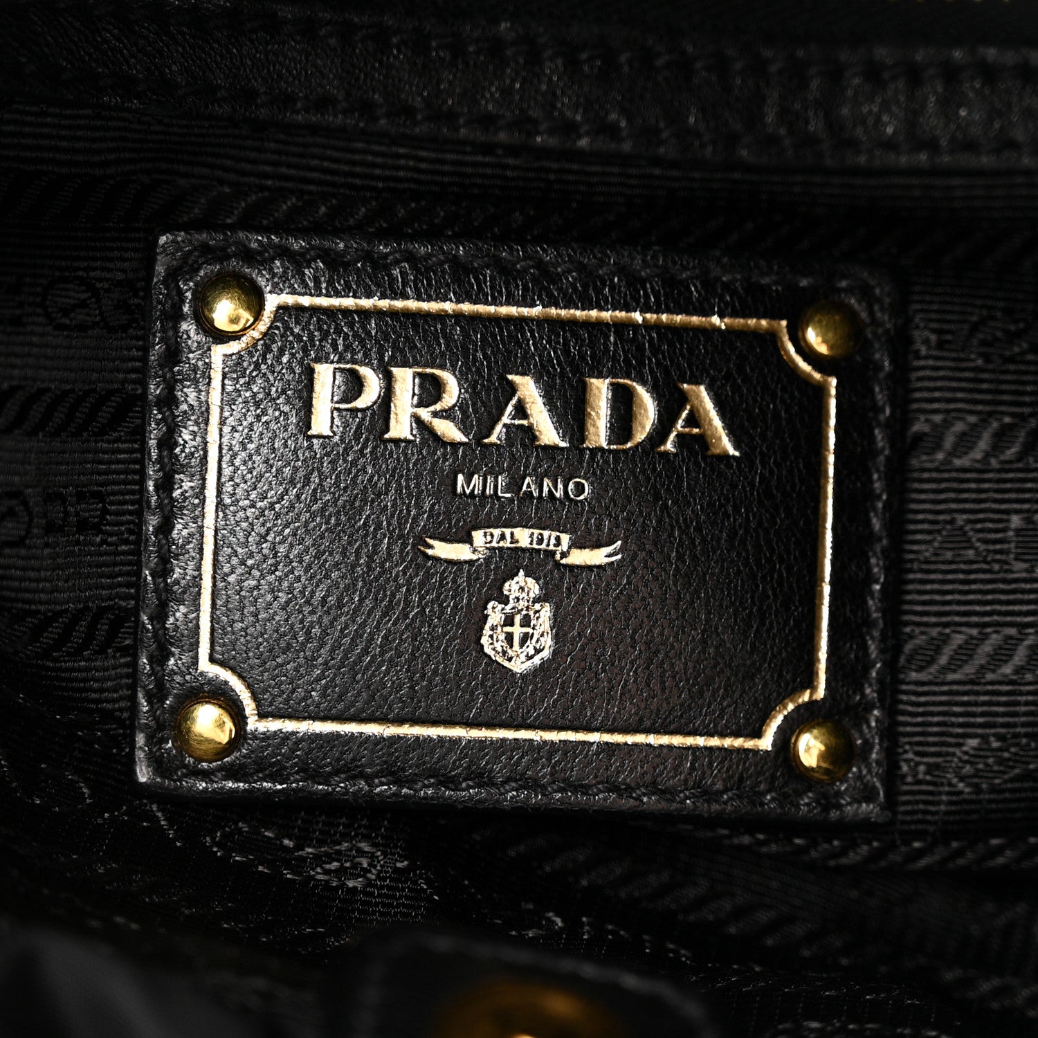 Tessuto Nylon Jacquard Logo Drawstring Tote Black