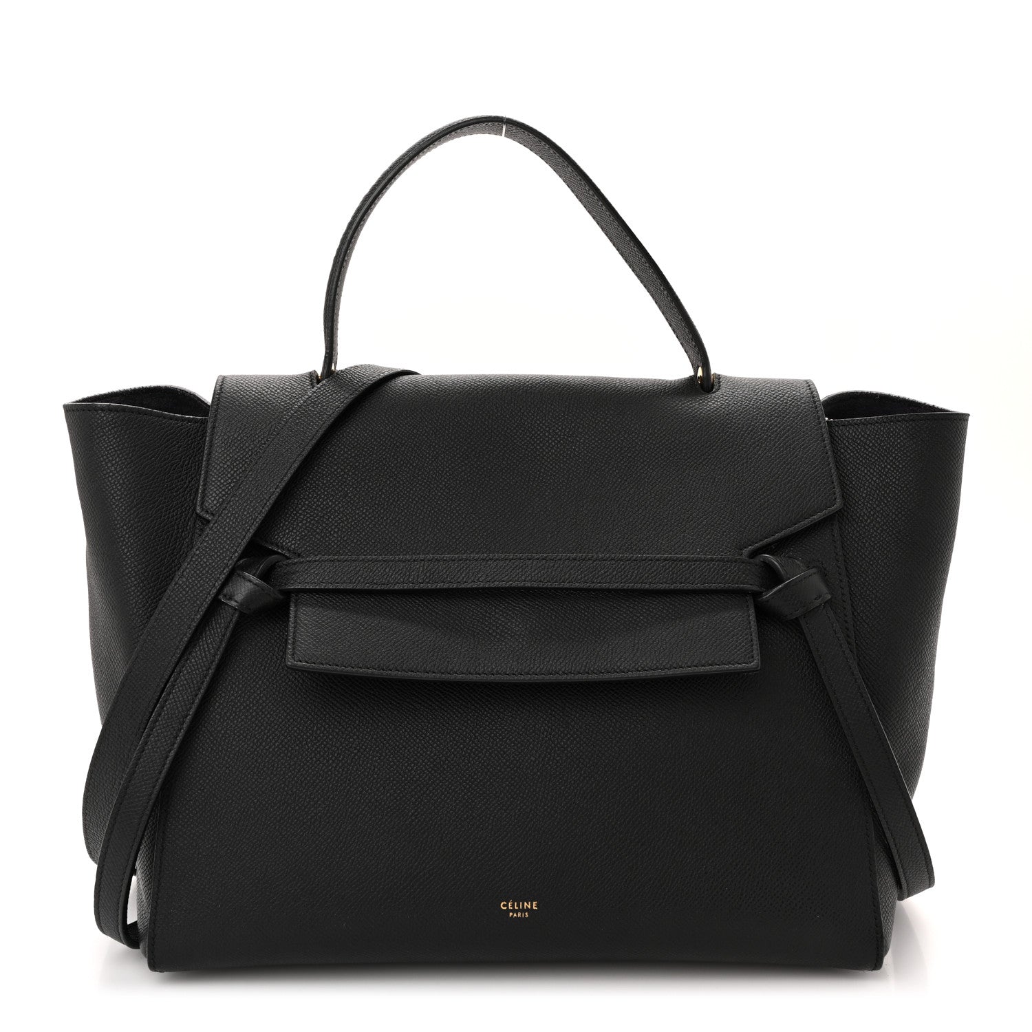 Grained Calfskin Mini Belt Bag Black