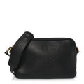 Glace Calfskin Embossed Logo Crossbody Black
