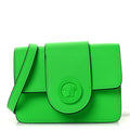 Calfskin Rubber Medusa Shoulder Bag Lime