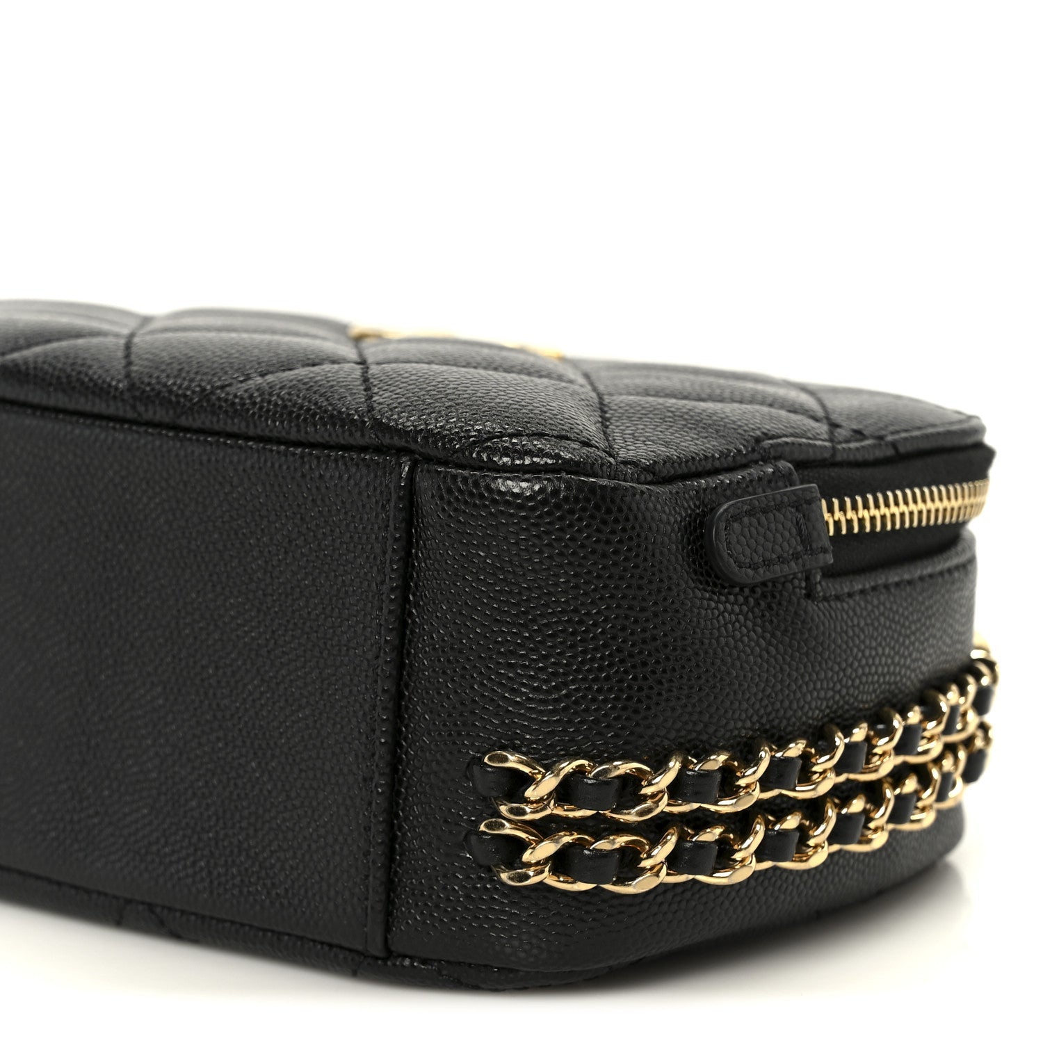 Caviar Quilted Mini CC You Camera Case Black