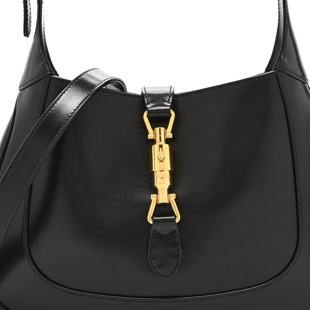 Boarded Dyana Lux Calfskin Small Jackie 1961 Hobo Black