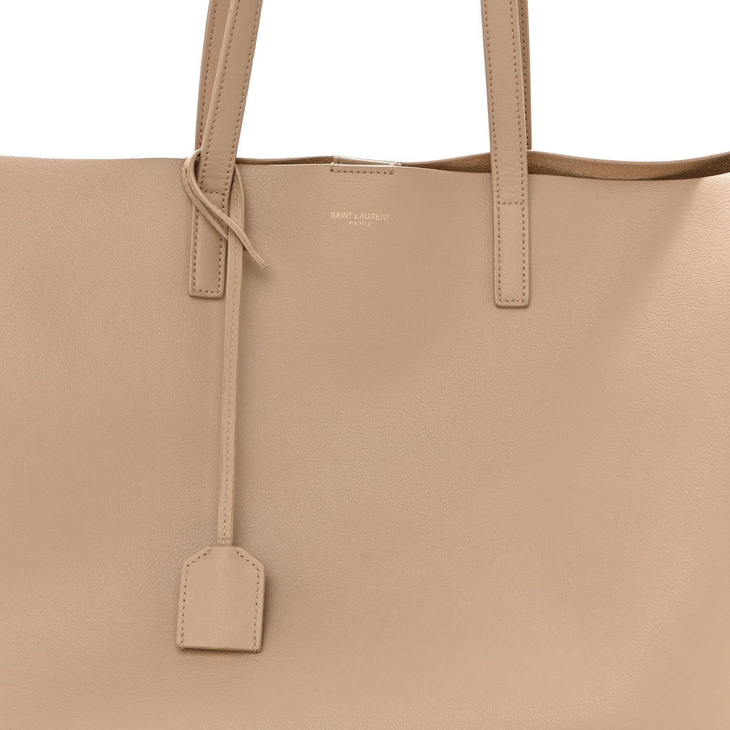 Calfskin Large Shopping Tote Dark Beige