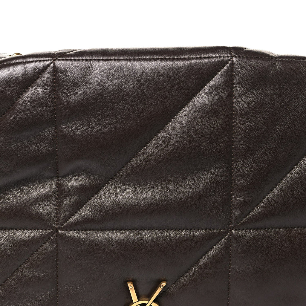 Lambskin Matelasse Monogram Large Jamie 4.3 Dark Sweet Chocolate