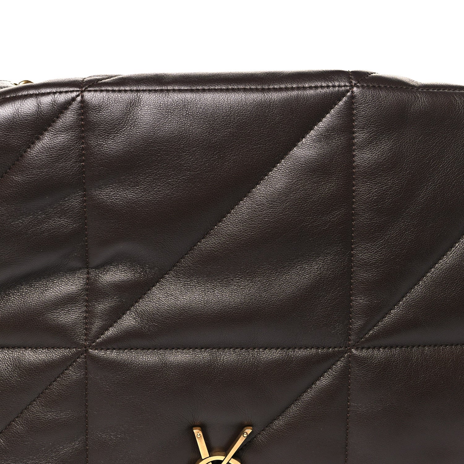 Lambskin Matelasse Monogram Large Jamie 4.3 Dark Sweet Chocolate