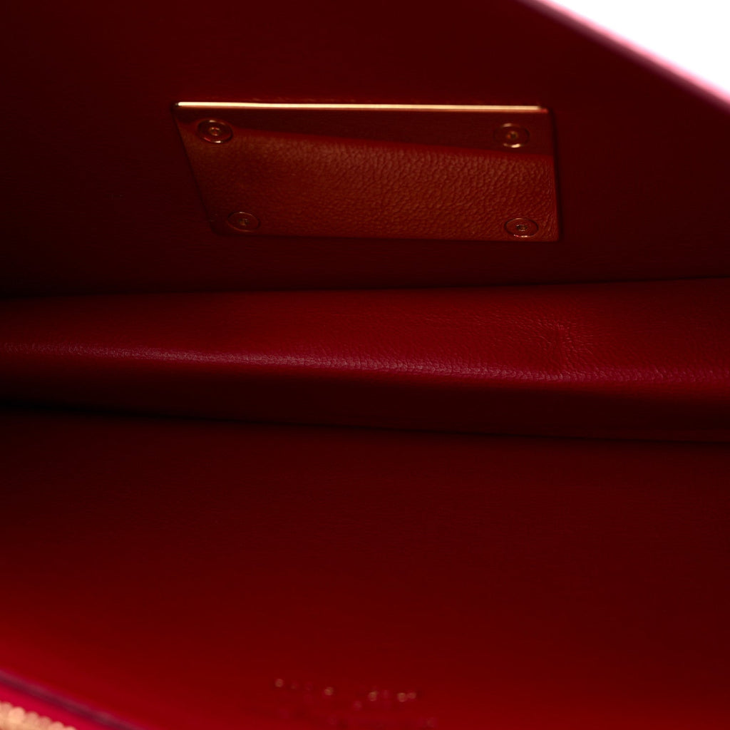 Smooth Calfskin Aileen Gancio Lock Shoulder Bag Pink