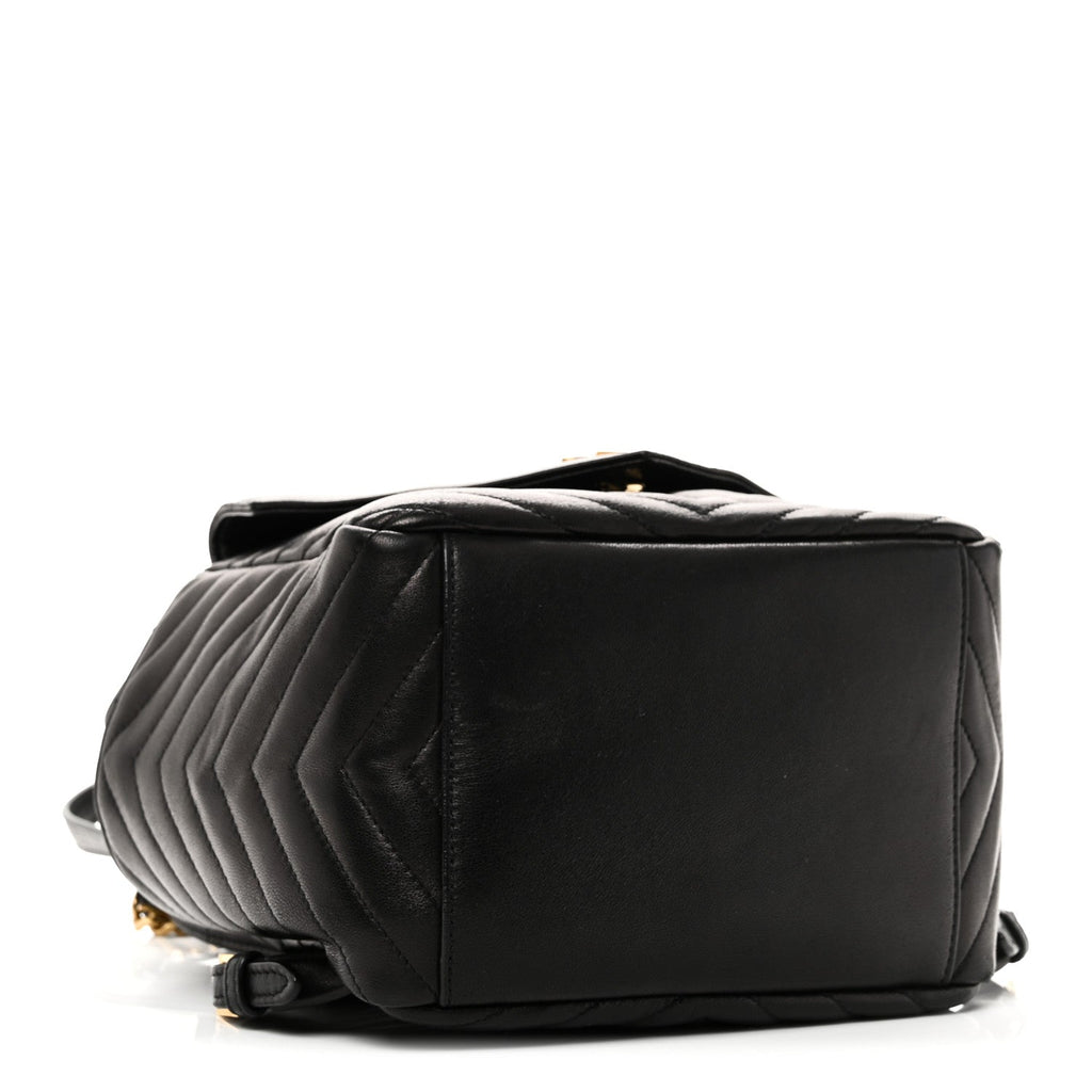 Lambskin Matelasse Monogram Joe Backpack Black