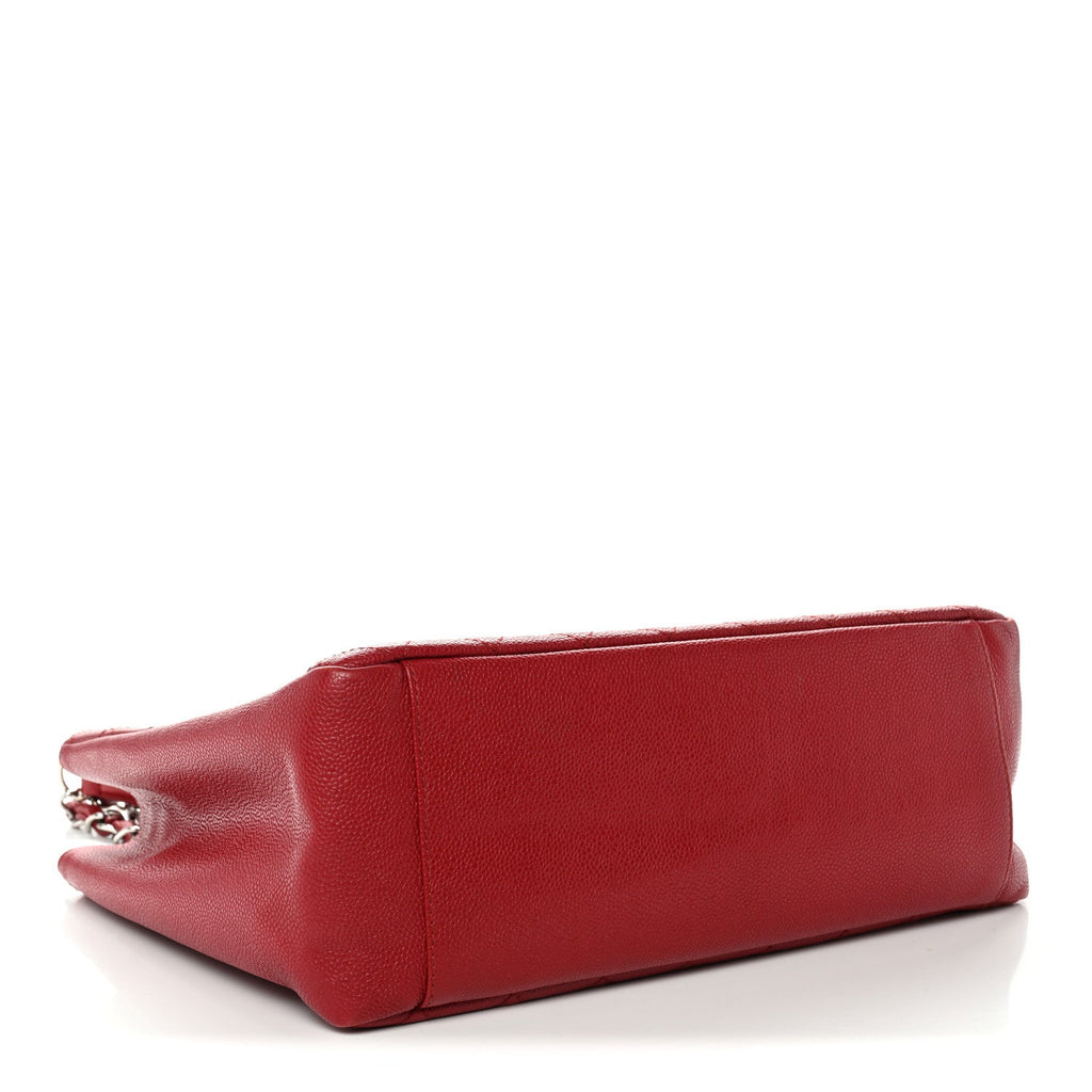 Caviar Quilted Grand Shopping Tote GST Red