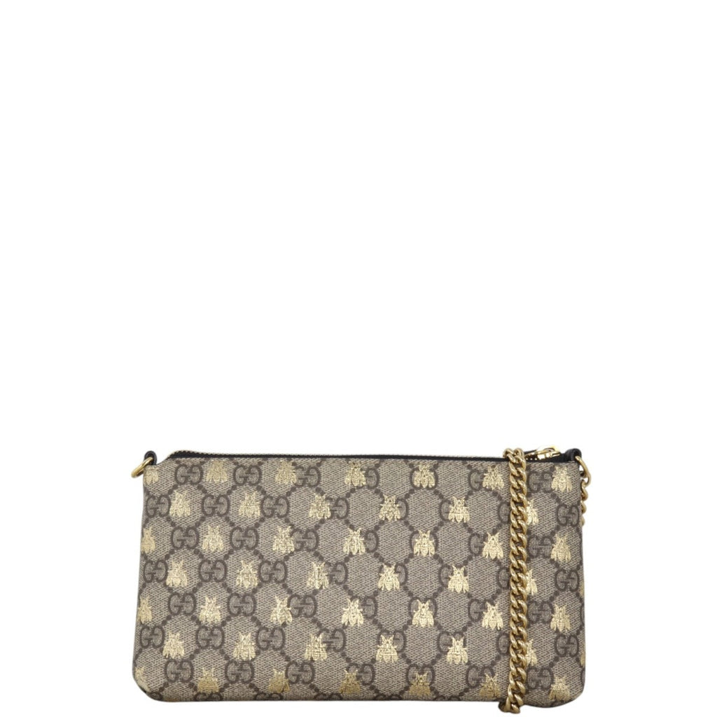 Gucci GG Supreme Monogram Bees Chain Pouch