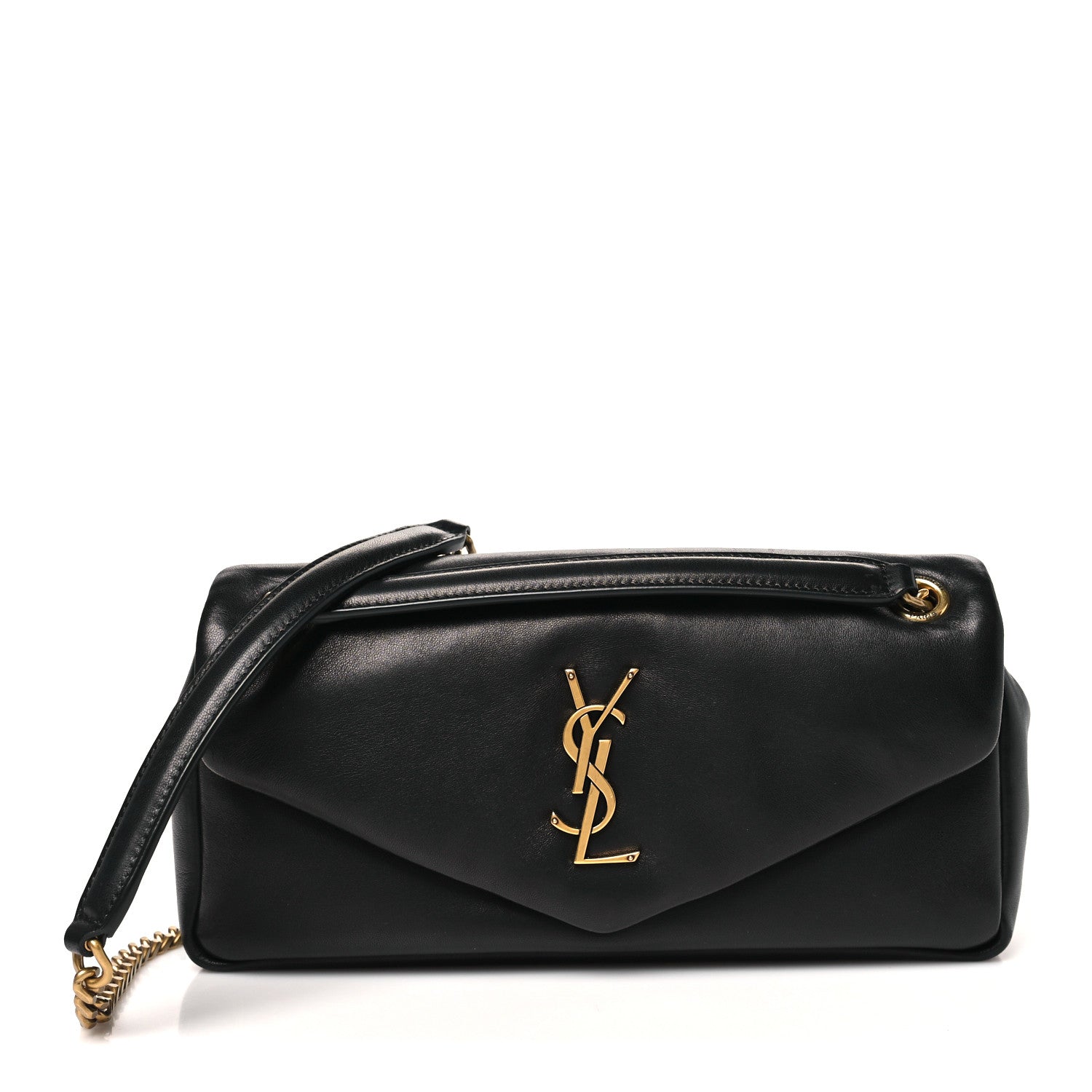 Plunged Lambskin Calypso Black