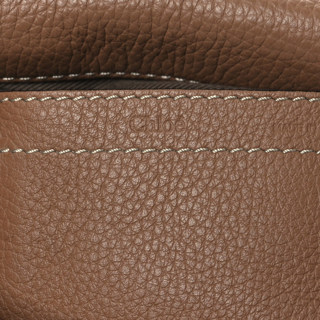 Calfskin Mini Marcie Round Crossbody Bag Nut