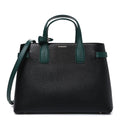 Derby Calfskin House Check Medium Banner Tote Black Sea Green