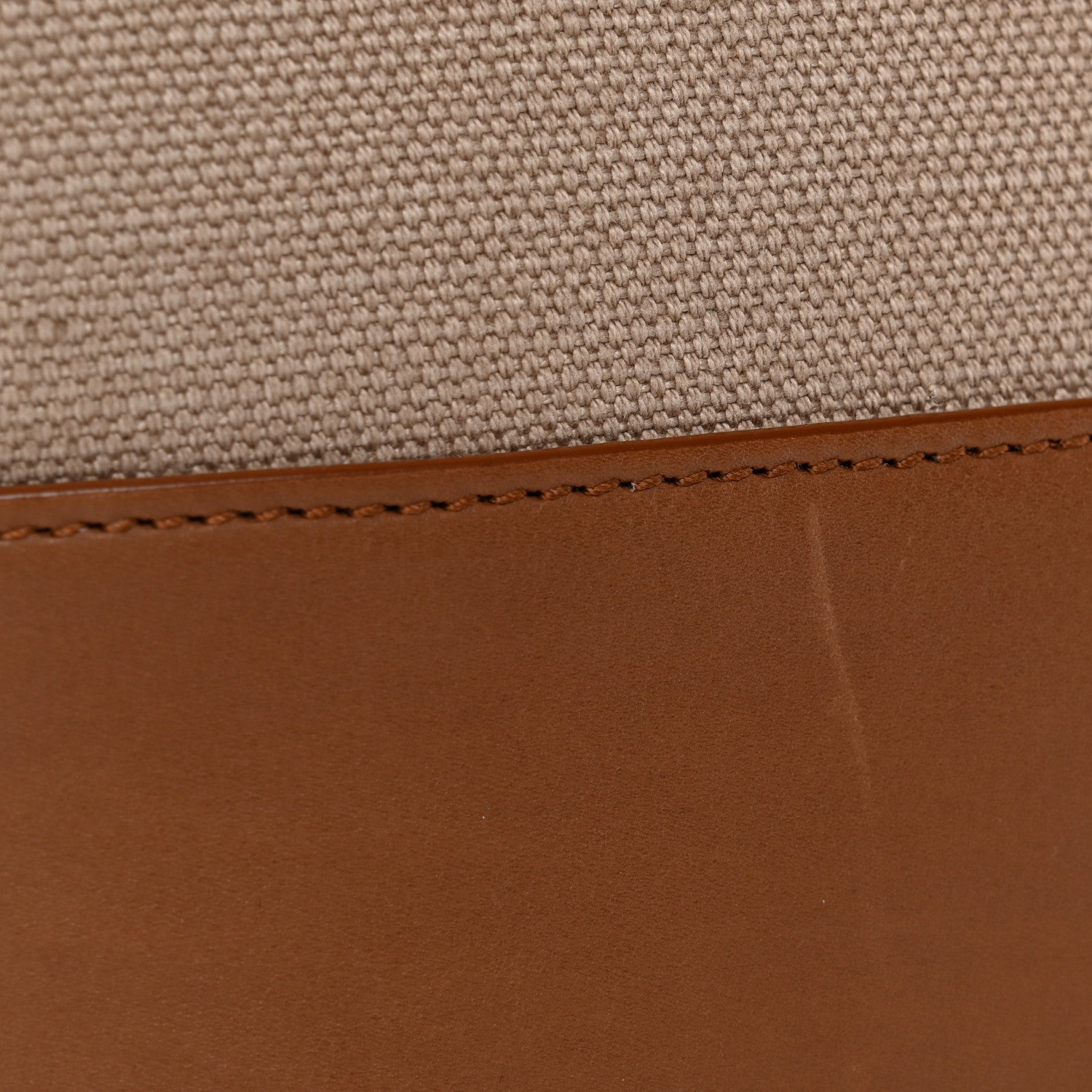 Smooth Calfskin Canvas Y Small Bucket Bag White Camel