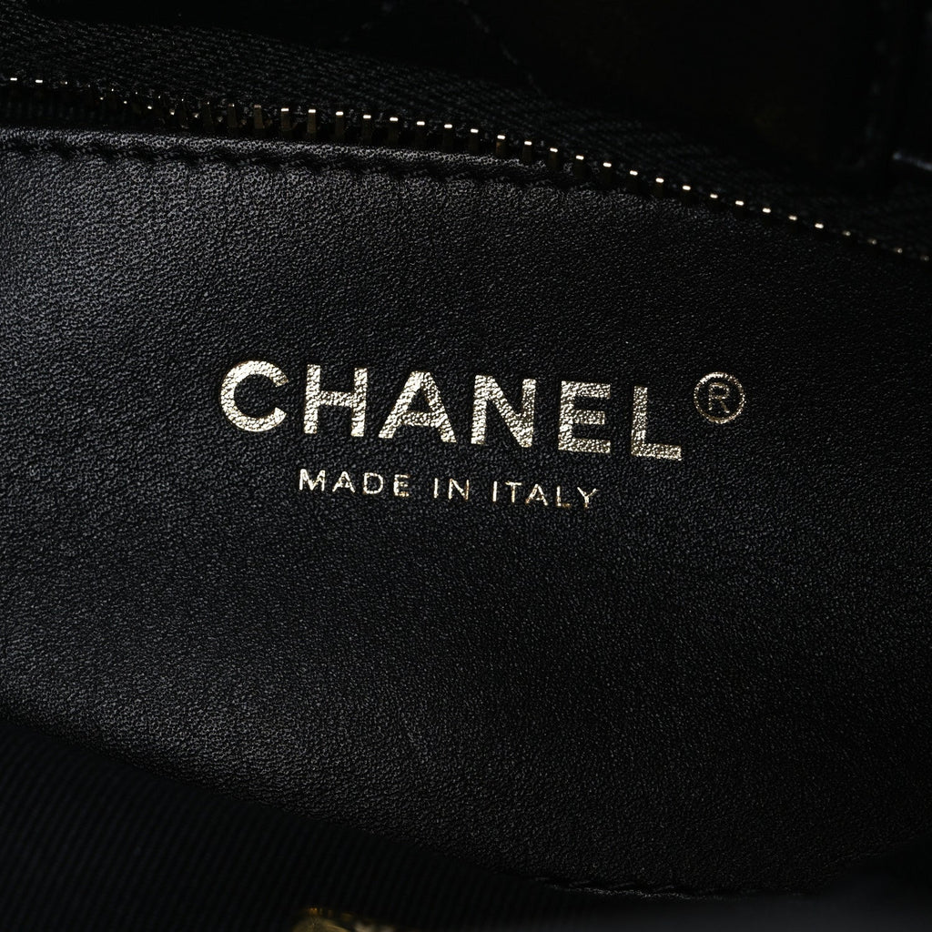 Lambskin Quilted Mini Bow Bag Black