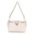 Caviar Quilted Mini Chanel 25 Handbag White