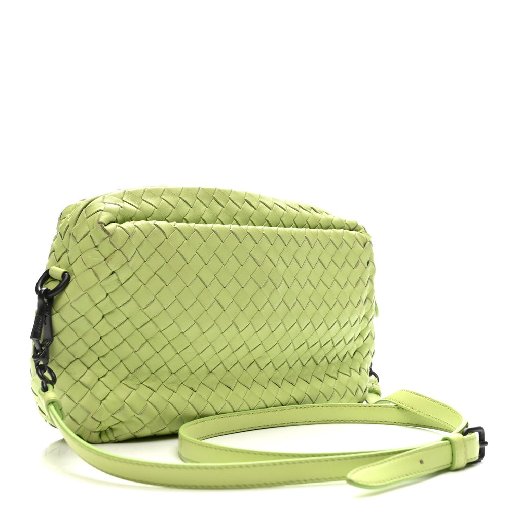 Nappa Intrecciato Small Camera Bag Acid Kiwi