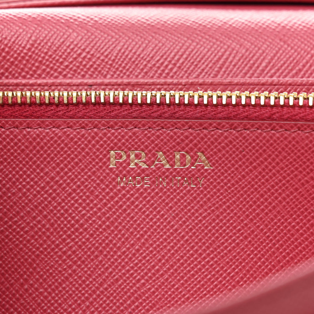 Saffiano Metal Continental Flap Wallet Peonia