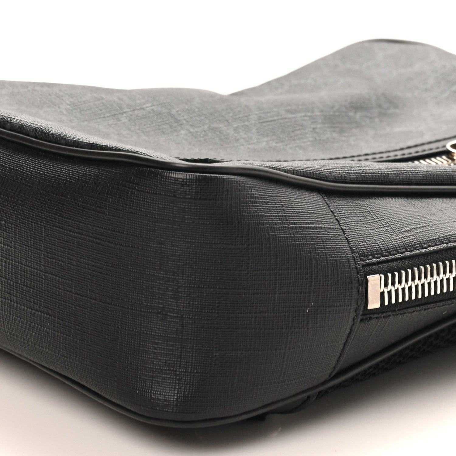 GG Supreme Monogram Web Belt Bag Black Grey