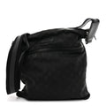 Nylon Monogram Medium Flat Messenger Bag Black