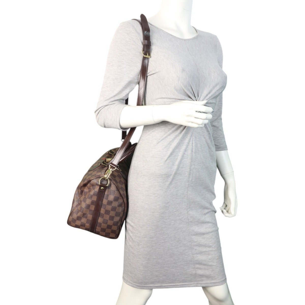 Louis Vuitton Speedy 30 Bandouliere Damier Ebene