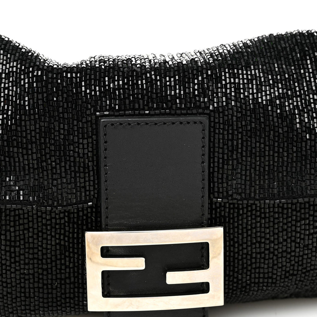 Sequin Beaded Baguette Black