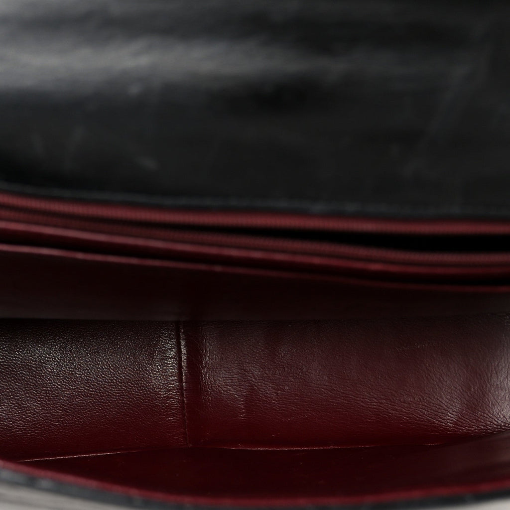 Lambskin Quilted XL Jumbo Single Flap Black