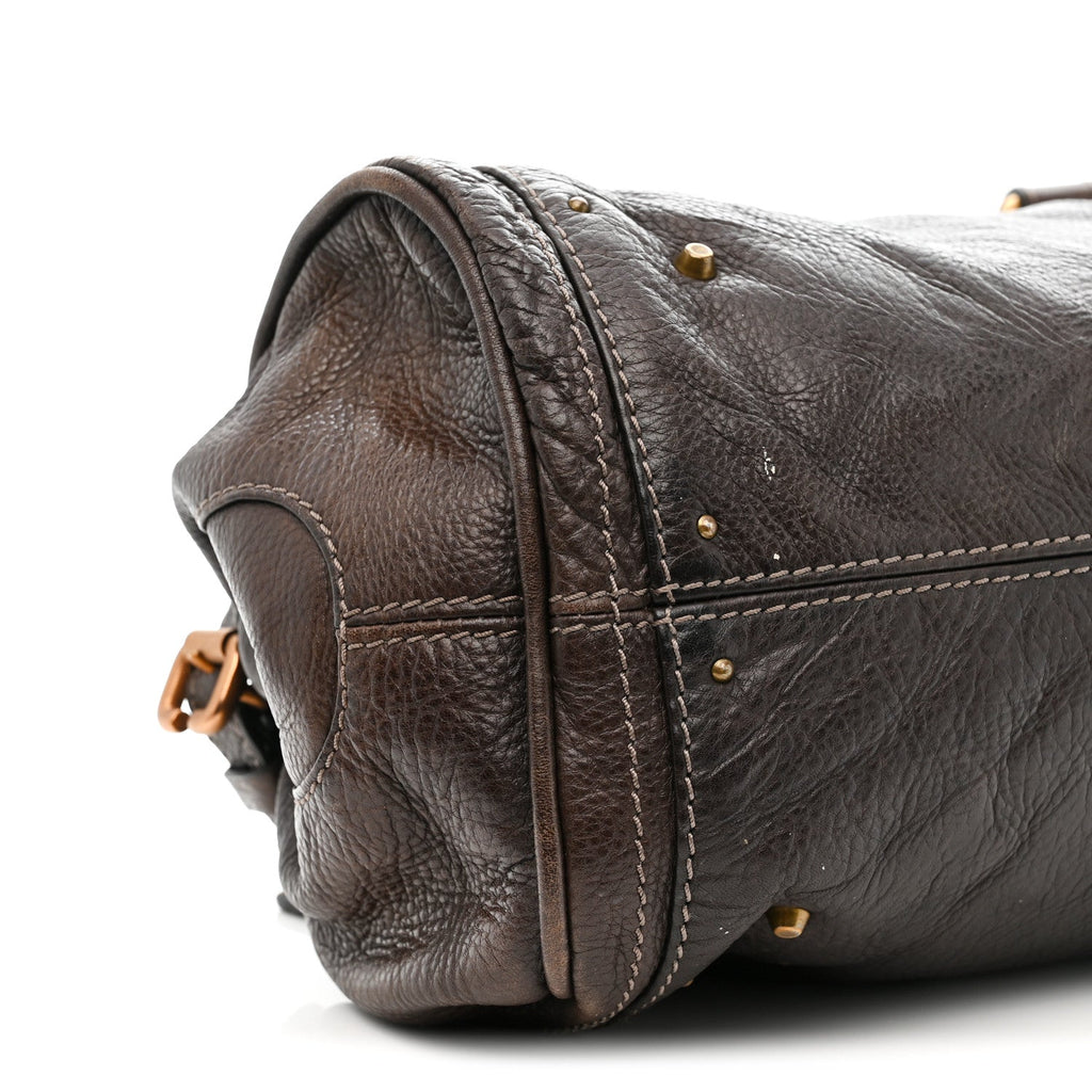 Calfskin Medium Paddington Satchel Chocolate