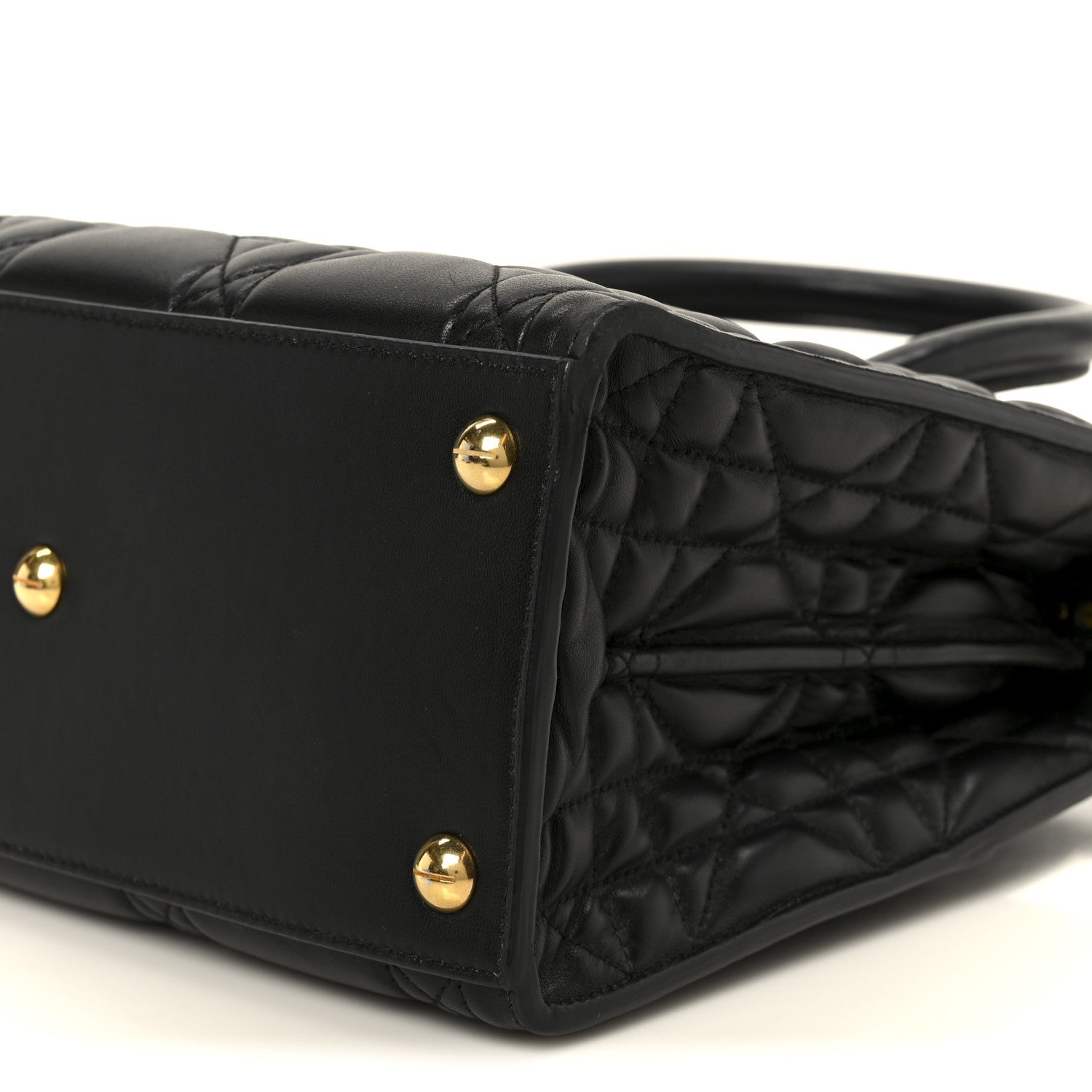 Calfskin Macrocannage Medium St. Honore Tote Black