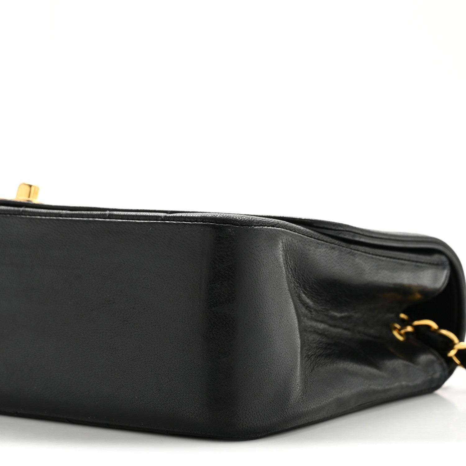 Lambskin Quilted Medium Single Flap Black
