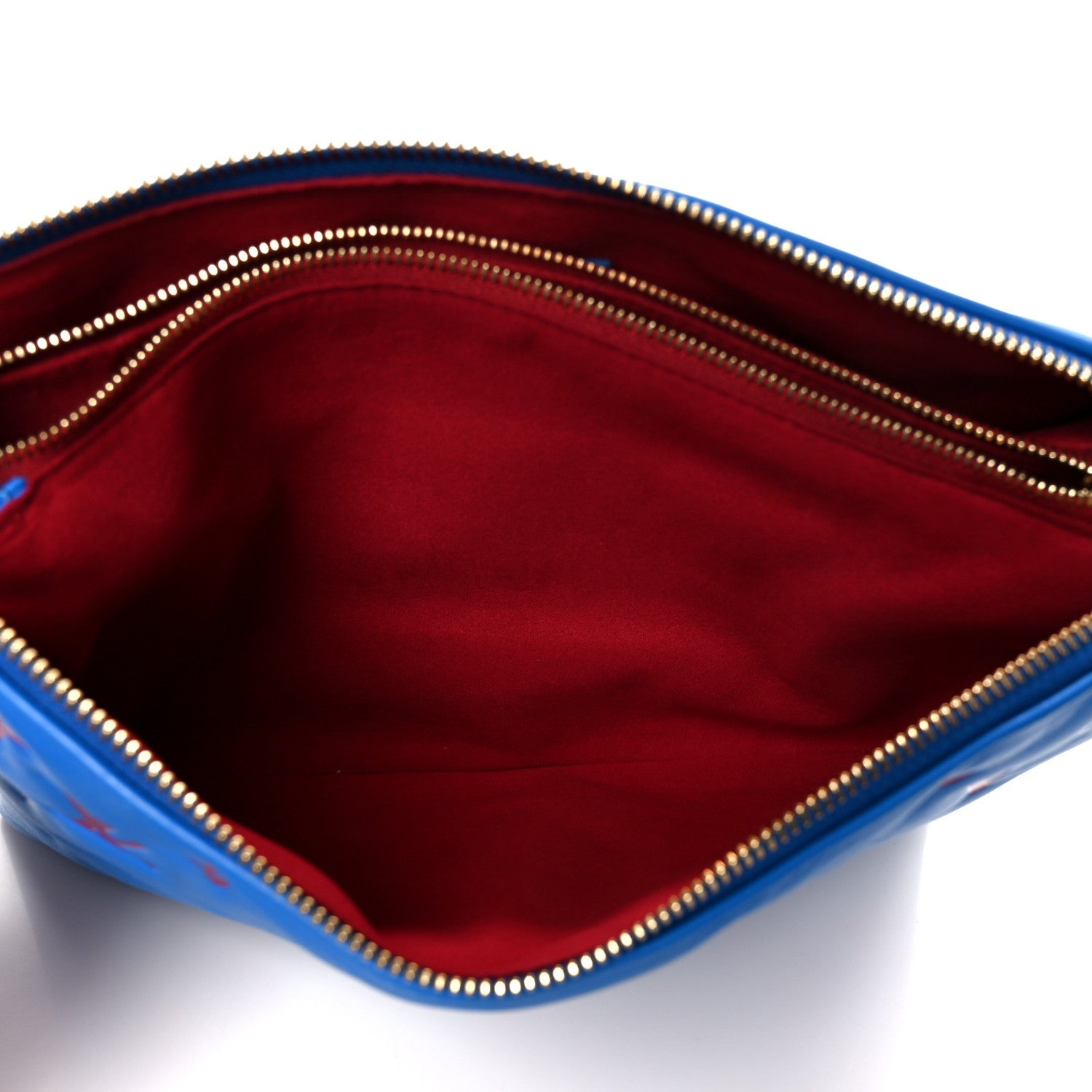 Lambskin Embossed Monogram Vuittamins Coussin PM Blue Red