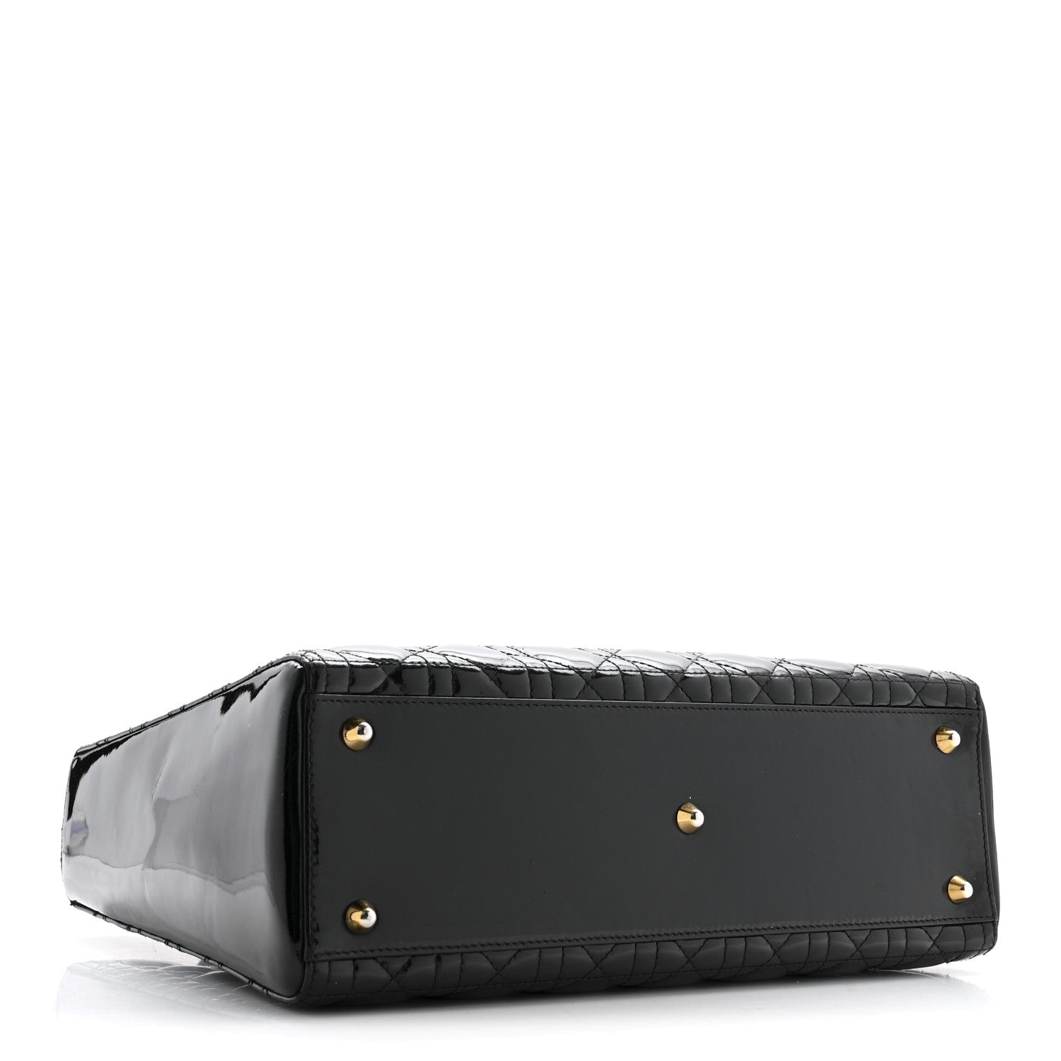 Patent Cannage Large Lady Dior Black